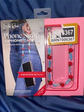 Isla Rae Beaded Phone Strap & Clear iPhone Case